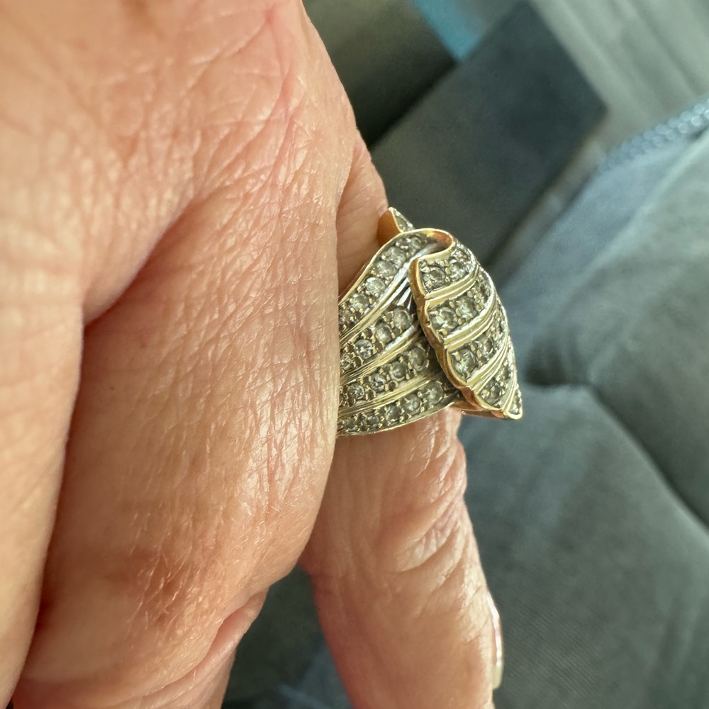 1.3ct Diamond Ring in 14k Heavy Yellow Gold Size 10 - Picture 8 of 9
